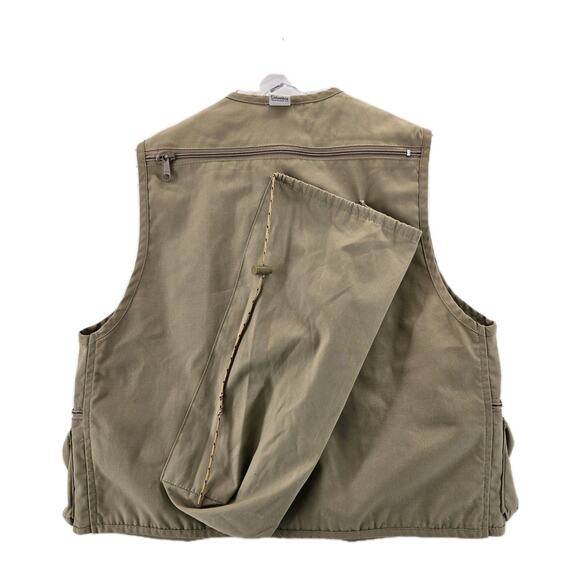 Vintage Columbia Sportswear Fly Fishing Vest Size XS Khaki Tan Multi Pocket - Picture 3 of 9